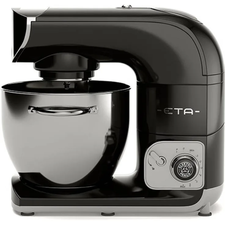Omega ETA Storio Küchenmaschine, 1200W, 5,5L Schüssel, inkl. Patisserie-Set, Fleischwolfaufsatz, Standmixeraufsatz, Universalzerkleinerer, schwarz