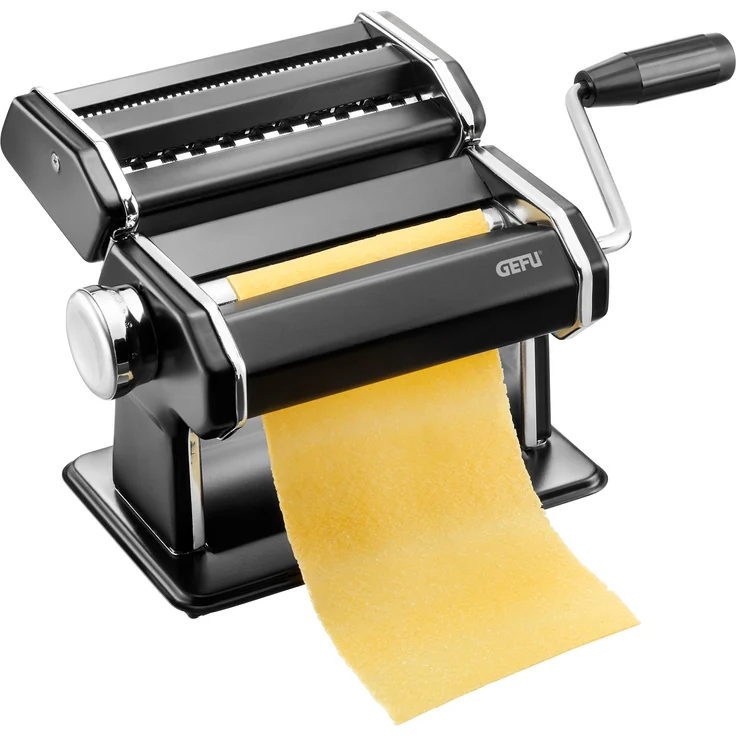 GEFU 89426 Pasta Perfetta Pastamaschine schwarz matt inkl. Aufsatz für Lasagne, Tagliolini, Tagliatelle & Tischklemme – Bild 1