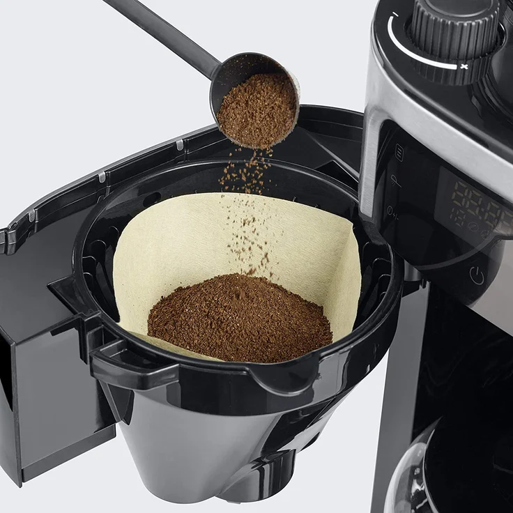 SEVERIN 4813-000 KA 4813 Filterkaffeemaschine mit integriertem Mahlwerk, 1000, 1.25 liters, Edelstahl-gebürstet-schwarz – Bild 5