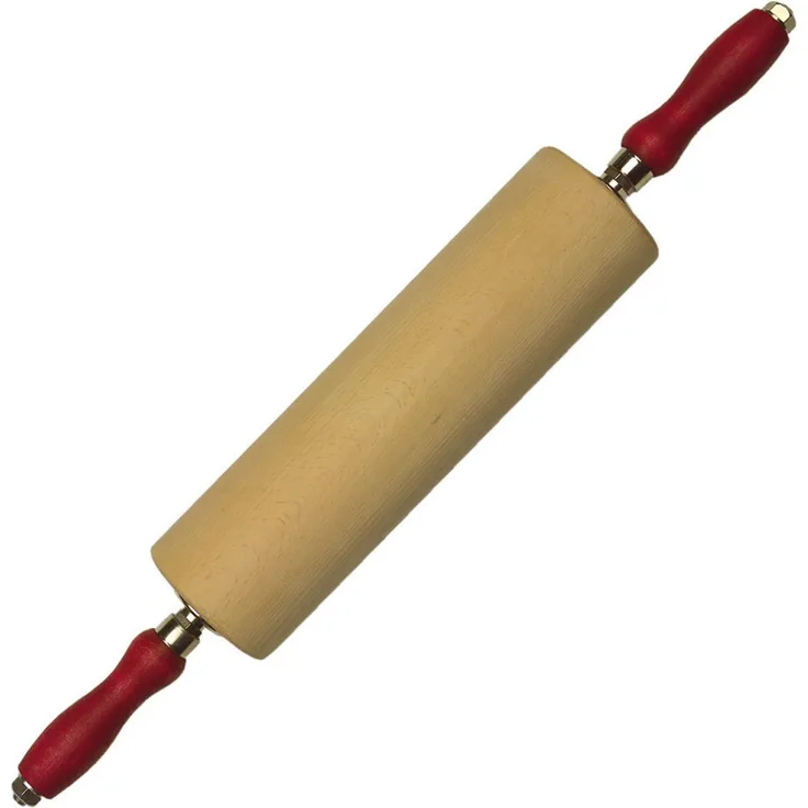 Städter Teigrolle-Rollholz ca. ø 8,5 x 35 cm mit Kugellager, Holz, Braun, 35 x 8, 5 x 30 cm