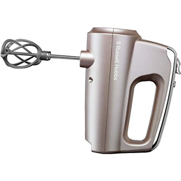 Russell Hobbs Handmixer Swirl Quartz, 4 Geschwindigkeitsstufen plus Turbofunktion, 2 Helix-Rührbesen aus glasfaserverstärktem Nylon, 2 Knethaken, Handrührgerät inkl. Aufbewahrungsbox 25892-56