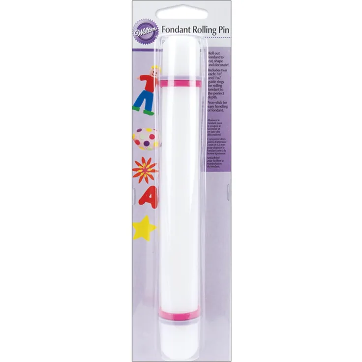 Wilton Perfect Height-Rolling Pin 22,5cm Rollstab, Kunststoff, weiß