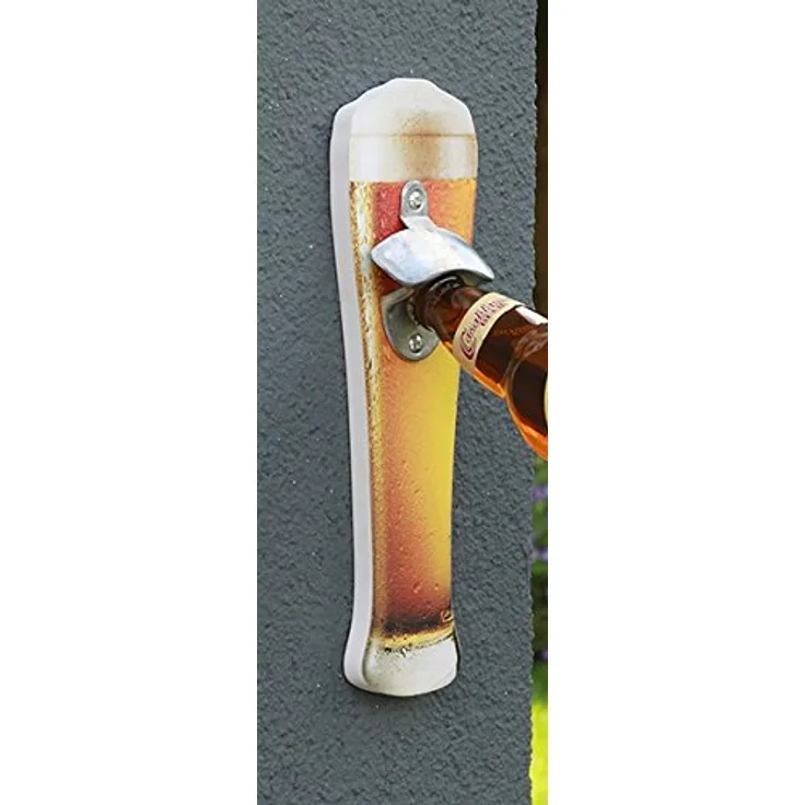 Wandflaschenöffner Bierglas Höhe 28cm