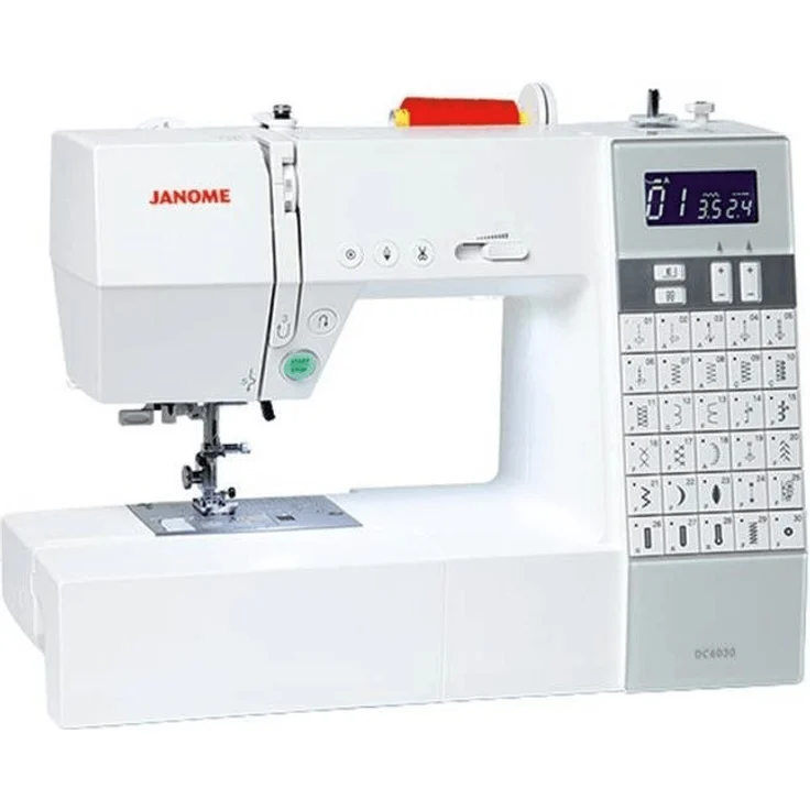 Janome DC 6030  30 Nähprogramme Display Nadeleinfädler Filzmaschine, weiß – Bild 1