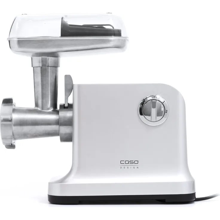 CASO FW2000 Elektrischer Fleischwolf, 800 Watt nominal, 2000 Watt locked, ca. 2kg- Minute, Alu Guss Gehäuse, starker Motor