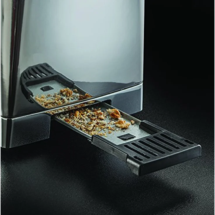 Russell Hobbs Toaster Langschlitz Luna grau, inkl. Brötchenaufsatz, 6 einstellbare Bräunungsstufen + Auftau- & Aufwärmfunktion, Schnell-Toast-Technologie, 1420W, 23251-56 – Bild 4