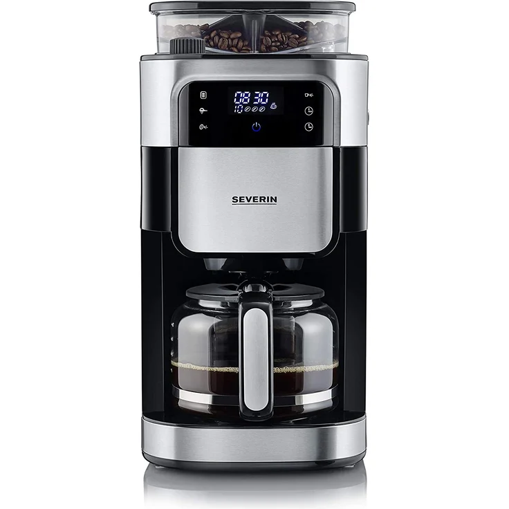 SEVERIN 4813-000 KA 4813 Filterkaffeemaschine mit integriertem Mahlwerk, 1000, 1.25 liters, Edelstahl-gebürstet-schwarz – Bild 2