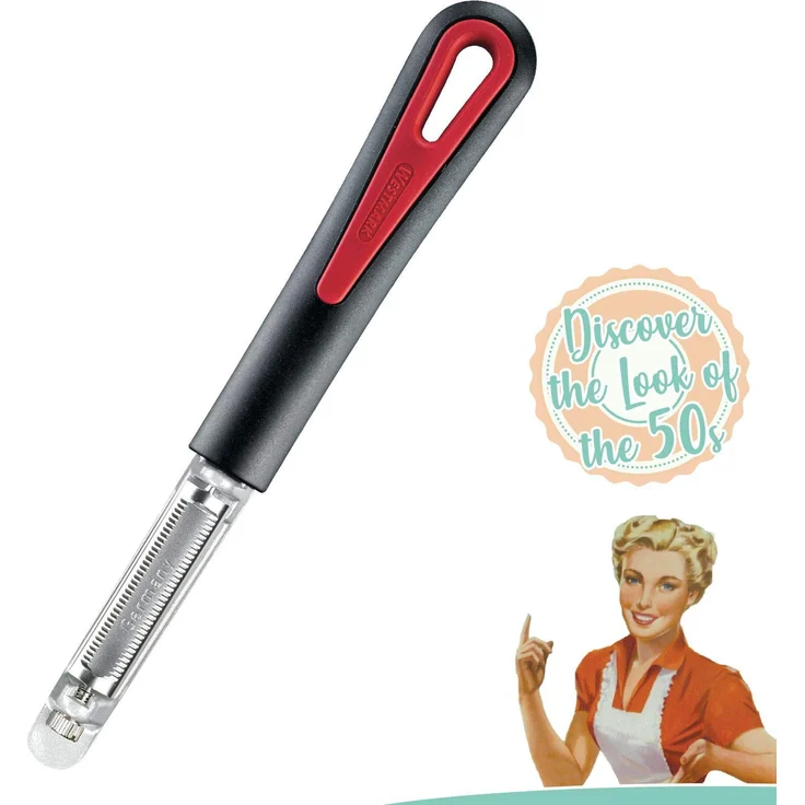 Westmark Tomaten-- und Kiwischäler mit gezackter Klinge, Retro Design, 18,5 x 2,2 cm, Edelstahlklinge, Tomfix Retro-Look, 2946RT60