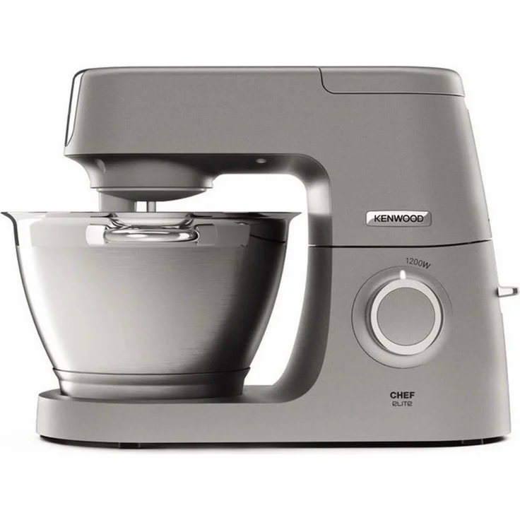 Kenwood KVC5401S Chef Elite Küchenmaschine, 1200 Watt, 4.6 l Schüssel, inkl. inkl. Standmixer-Aufsatz (1,6 L), Unviversalzerkleinerer, Zweitschüssel, Fleischwolf-Aufsatz, Spritzschutz, silber Serie: Chef Elite – Bild 3