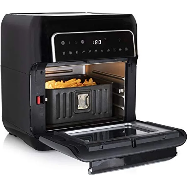 Tristar FR-6998 Digitale Heißluftfritteuse Mini Backofen, 10 Programme, 2 Grillroste & großer Korb für Pommes, 10 Liter Fassung, 1500 Watt Leistung