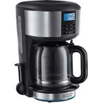 Russell Hobbs Digitale Kaffeemaschine Buckingham, bis 10 Tassen, 1,25l Glaskanne, programmierbarer Timer, Warmhalteplatte, Abschaltautomatik, 1000W, Filterkaffeemaschine 20680-56
