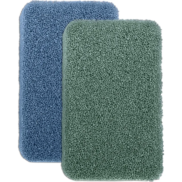 Steuber Silikonschwamm 2er Set blau für alle Oberflächen, handlich & effizient