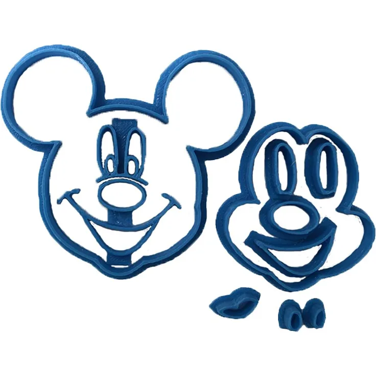 Cuticuter Mickey Gesicht Fondant Schneider, blau, 8 x 7 x 1.5 cm