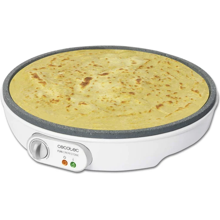 Cecotec Fun Crepestone Crêpesmaker. RockStone Antihaftbeschichtung, Verstellbarer Temperaturregler, 30,5 cm Durchmesser, Inkl. Spatel und Teigverteiler., 1000 W. – Bild 1