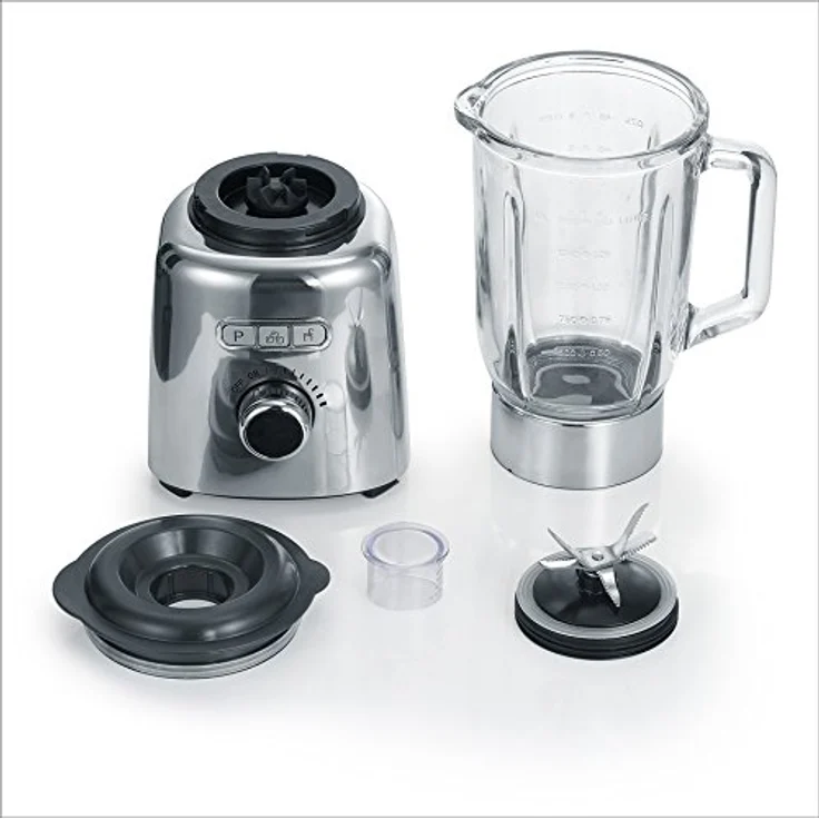 SEVERIN Standmixer mit Glas-Mixbehälter, 1,5 L, ca. 1.000 W, SM 3710, Edelstahl-Schwarz  – Bild 6