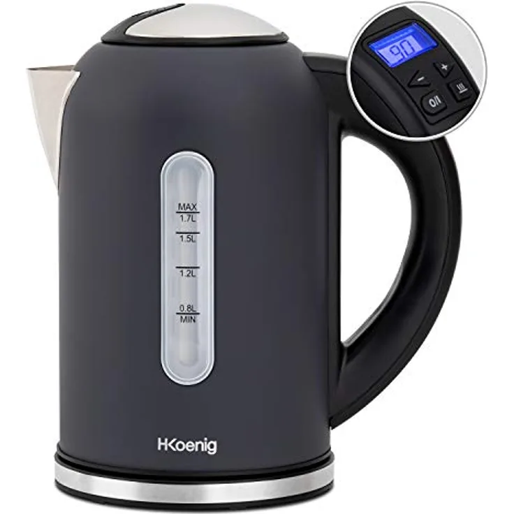 H.Koenig BOE52 - Wasserkocher mit einstellbarer Temperatur- 1,7l- 40-100°C- 2200W