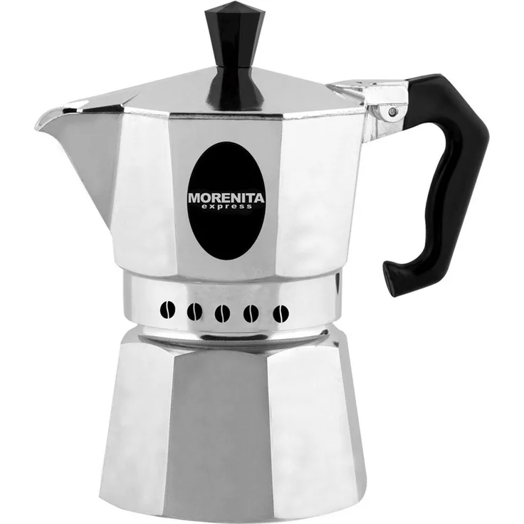 Aeternum 5971 Morenita Espressokocher aus Aluminium für 1 Tasse, silber
