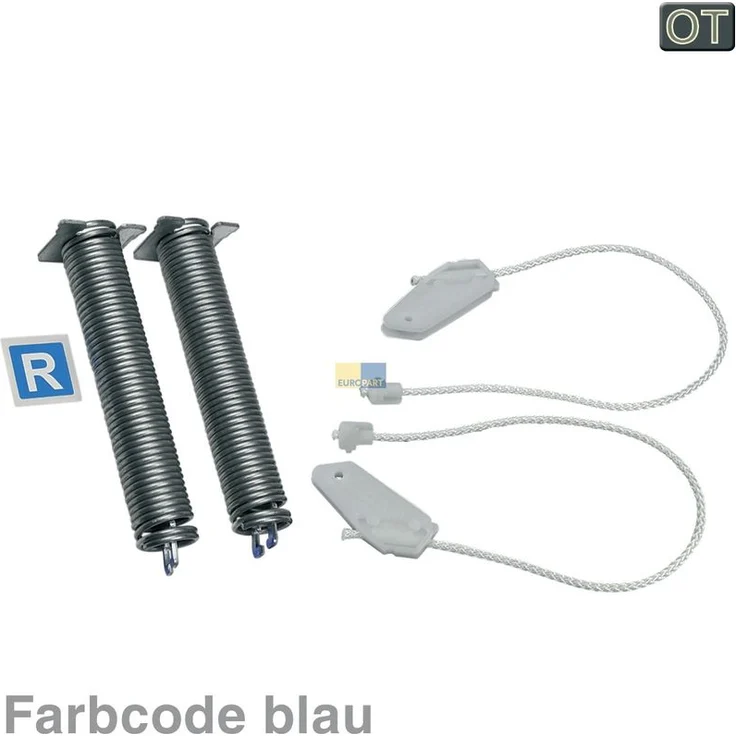 Bosch Siemens Reparatursatz Türscharnierfeder + Seilzug BLAU für Spülmachine, Geschirrspüler - Nr.: 754867