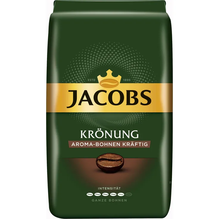 Jacobs Krönung Aroma Bohnen Kräftig, ganze Bohnen, Kaffeebohnen, Kaffee, 500g