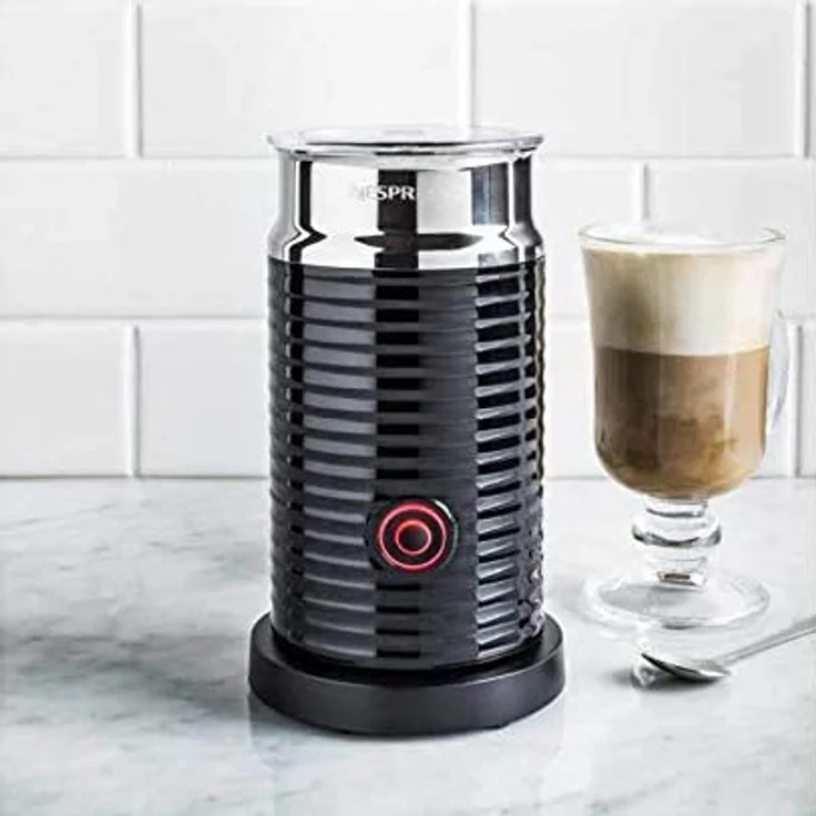 Nespresso Aeroccino 3 Milchaufschäumer, elektrisch, 490W, für 250 ml Milch, 120ml Milchschaum, Edelstahl, schwarz – Bild 3
