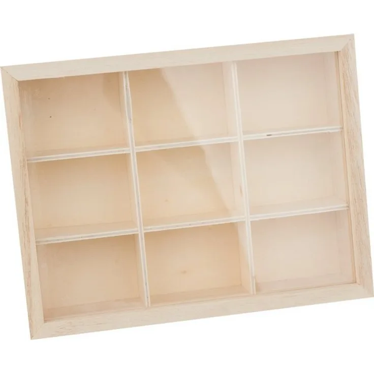 VBS Aufbewahrungsbox, Teebox, Kunststoff, 2-tlg, 9 Fächer