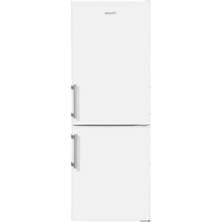 Exquisit KGC233-60-HE-040D Kühl-Gefrierkombination, freistehend, weiß, Höhe 142.2 cm, Breite 50 cm