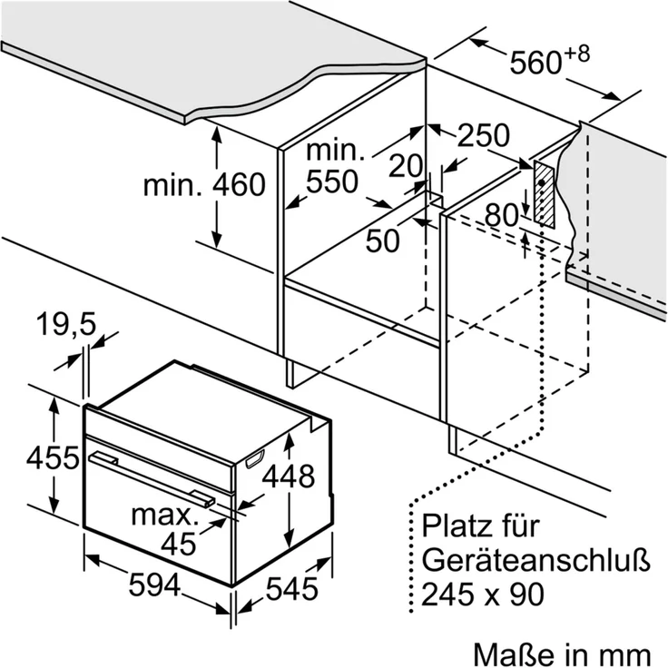 Bosch CFA634GS1 Serie 8 Mikrowelle, Einbaugerät, 900 Watt, 36 Liter Garraum, Klapptür, 7 voreingestellte Automatikprogramme, automatische Leistungsstufe nach Gewicht, Edelstahl – Bild 2