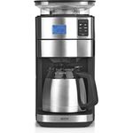 BEEM FRESH-AROMA-PERFECT II Filterkaffeemaschine mit Mahlwerk - Thermo, 1,25 l, silber-schwarz