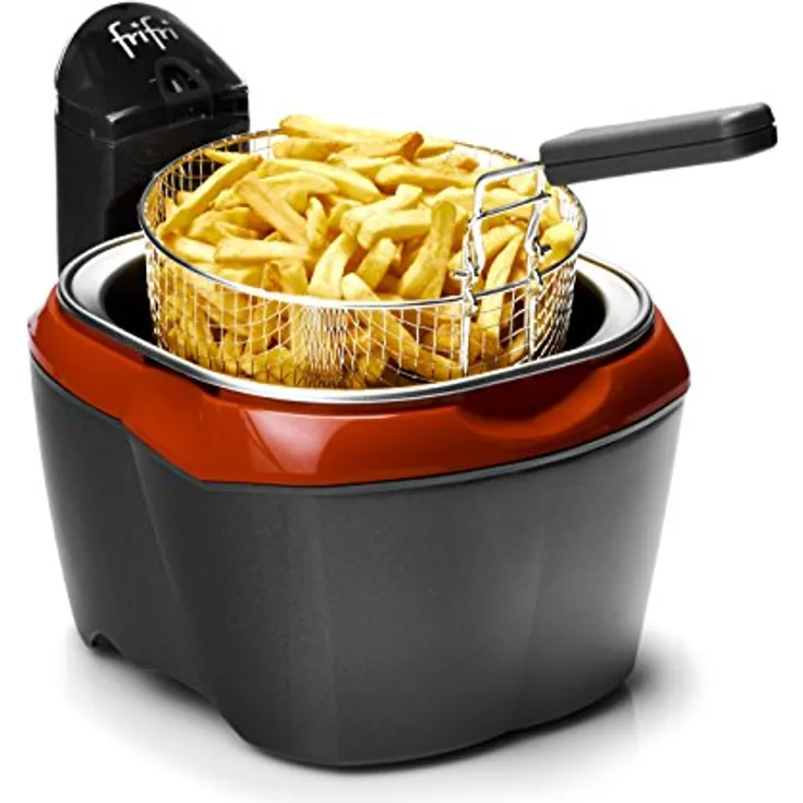 Frifri 918RR Fritteuse - Fritteusen 3l, 1 kg, Single, Schwarz, Rot, 3200W, 260 x 320 x 370 mm