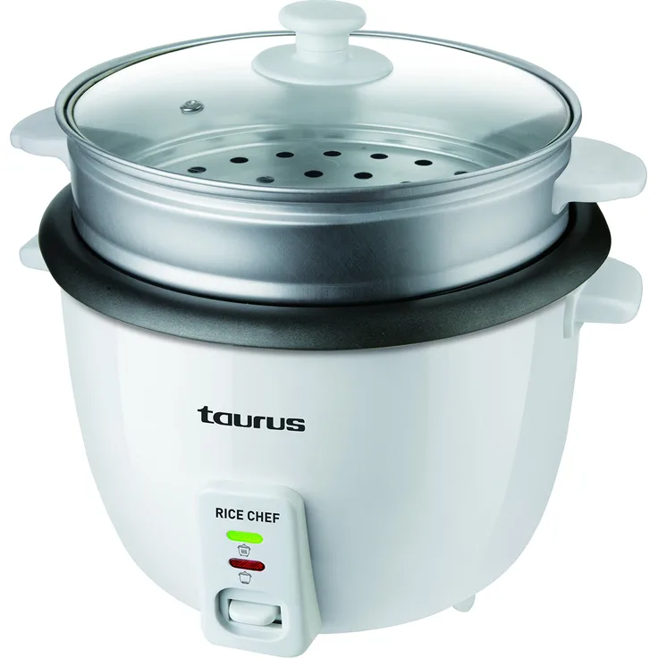 Taurus Rice Chef Compact ? Wasserkocher von Reis 1,8 L grau/weiß