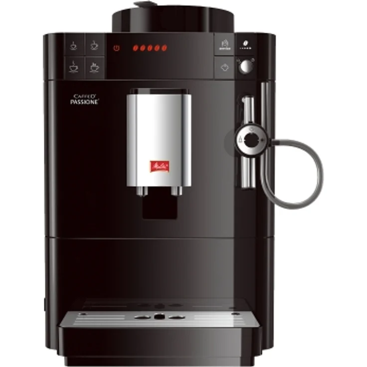 Melitta Caffeo Passione F530-102, Kaffeevollautomat mit Auto-Cappuccinatore-System und integriertem Mahlwerk, Schwarz, mit Milchsystem – Bild 1