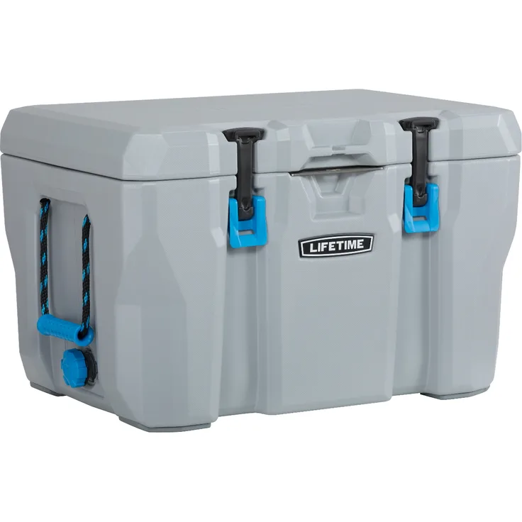 Lifetime passive Kühlbox und Campingbox, 55 x 33 x 32 cm, 52 L, grau