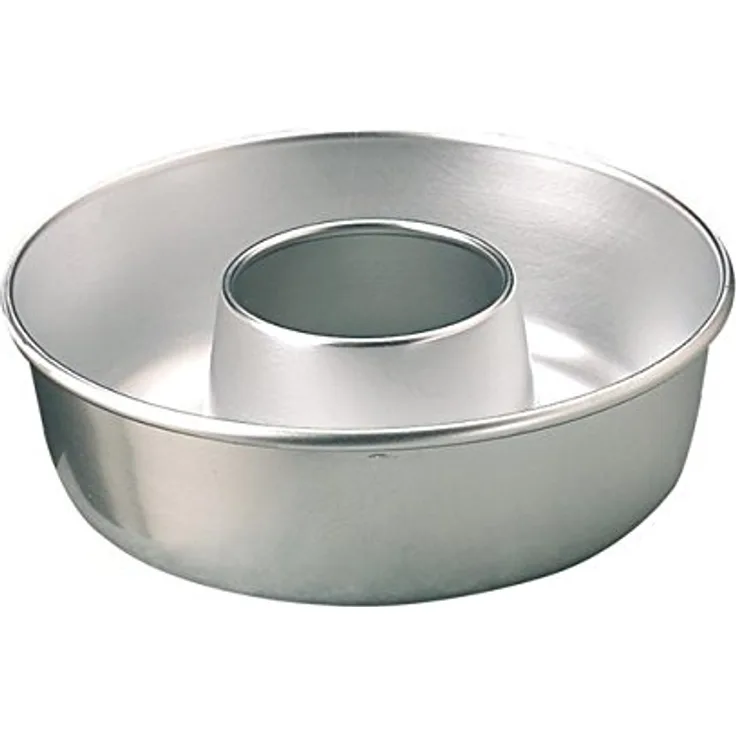 Pentole Agnelli COAL3726 Donutform mit Rohr, aus Aluminium, Silber, 26 cm