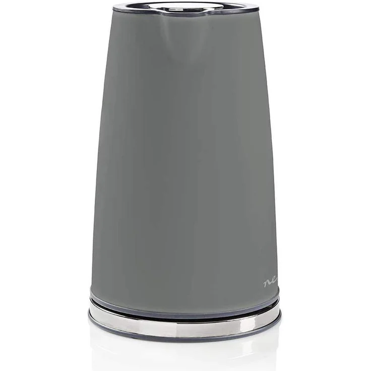 Nedis KAWK510EGY Wasserkocher, 1,7 l, 1850 - 2200 W, Soft-Touch, Trockengehschutz, Selbstabschaltung, Verdeckte Heizelement, Strix-Controller, Wasserstandsanzeige, Antikalk-Filter, grau – Bild 2