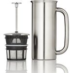 ESPRO French Press P7, Kaffee Stempelkanne mit Thermofunktion, Coffee-Maker, Kaffeezubereiter, 950ml, Edelstahl gebürstet