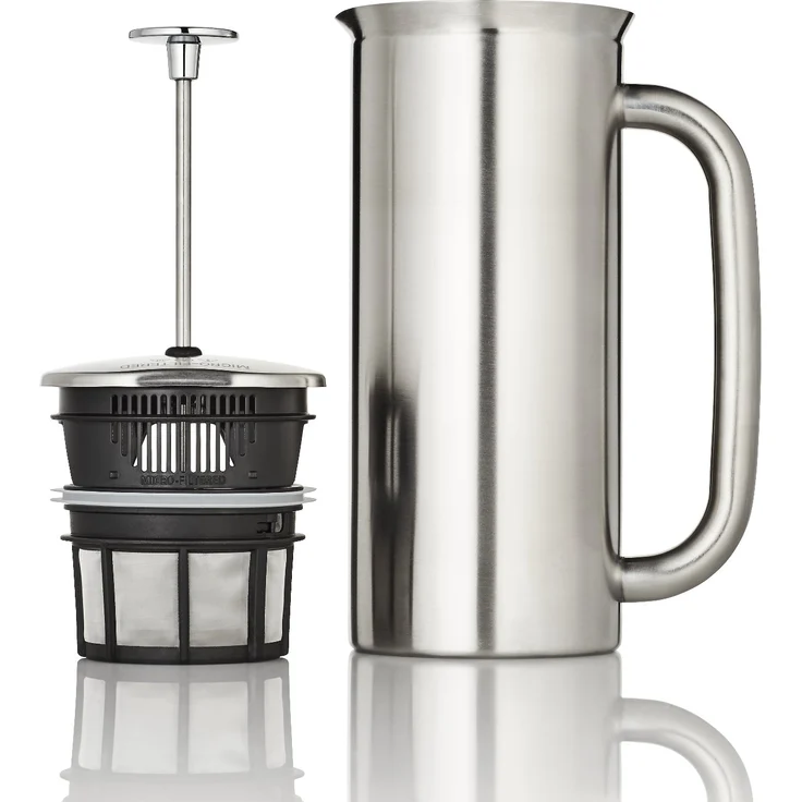 ESPRO French Press P7, Kaffee Stempelkanne mit Thermofunktion, Coffee-Maker, Kaffeezubereiter, 950ml, Edelstahl gebürstet – Bild 1