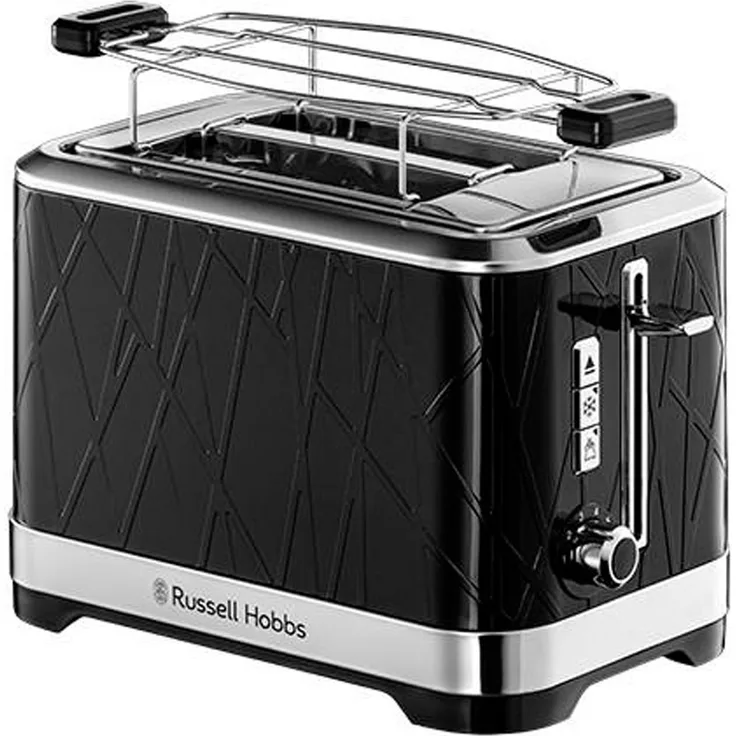 Russell Hobbs 28091-56 Structure 2-Schlitz-Toaster, 1050 W, 6 Bräunungsstufen, schwarz, edelstahl