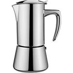 KAUFGUT 121903 Miss Diamond Espressokocher Edelstahl 6 Tassen, mehrfarbig