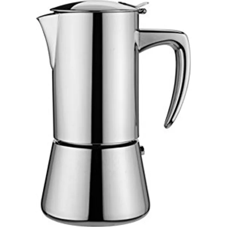 KAUFGUT 121903 Miss Diamond Espressokocher Edelstahl 6 Tassen, mehrfarbig