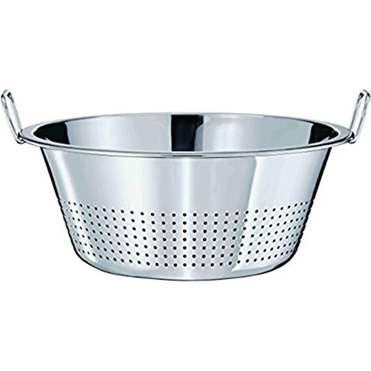 RÖSLE Gemüseseiher Ø 40 cm, Edelstahl 18-10, 2 Haltegriffe, spülmaschinengeeignet