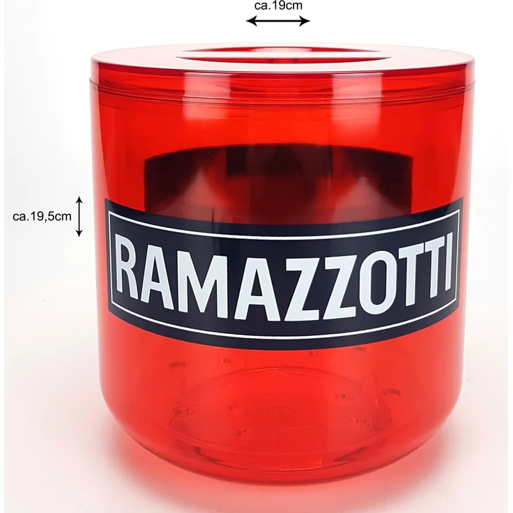 Ramazzotti Flaschenkühler Eiskühler Getränkekühler Bar - Rot