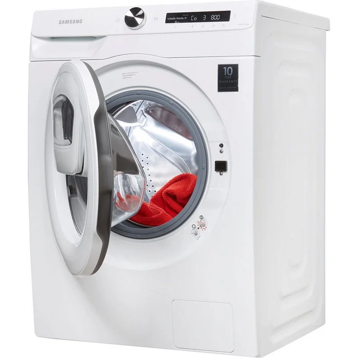Samsung WW5500T WW80T554ATW-S2, Frontlader-Waschmaschine, B, Fassungsvermögen 8 kg, Standgerät, Breite 60 cm, Mengenautomatik, Drehzahlreduzierung – Bild 2