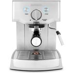 Gastroback 42709 Design Espresso Pro, Espressomaschine mit Siebträger, Milchaufschäumdüse, 15 bar, 1.5 L, Thermoblock-Heizsystem, 18-8 Edelstahl