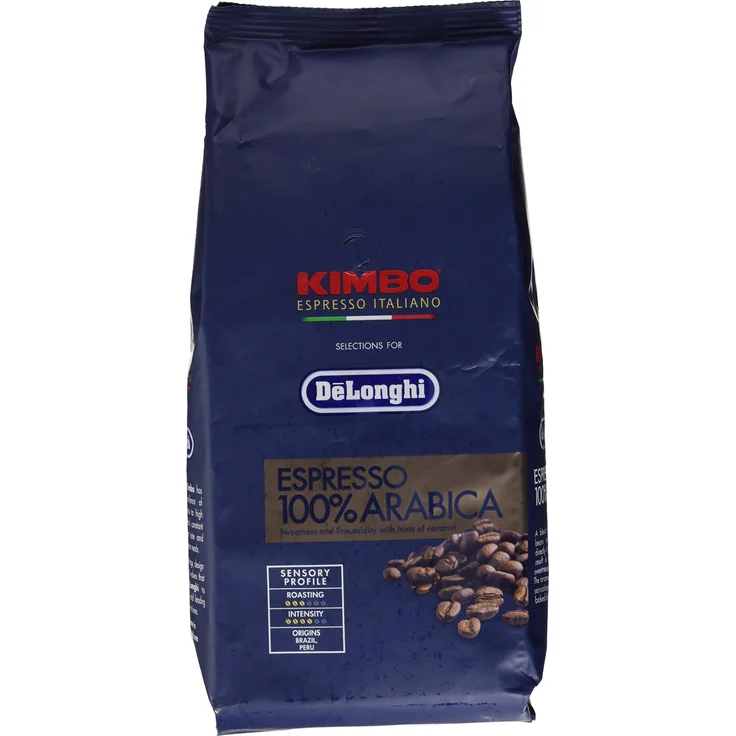 De'Longhi Kimbo Geröstete Bohnen, 100% Arabica, 1 kg