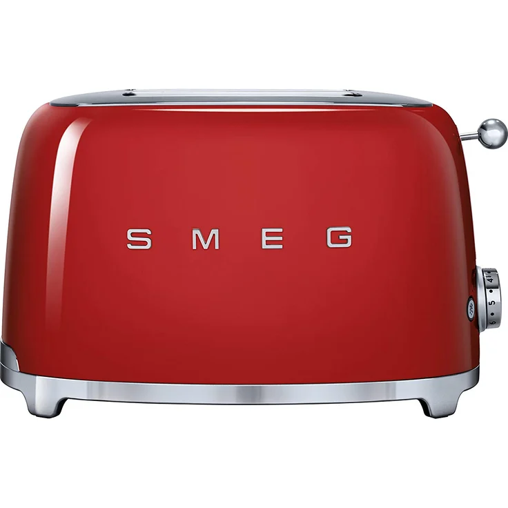 Smeg TSF01 RDEU Doppelschlitztoaster, 950W, 6 Bräunungsstufen, rot – Bild 1