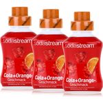 SodaStream Getränke-Sirup Softdrink Cola+Orange Geschmack 500ml, 3er Pack