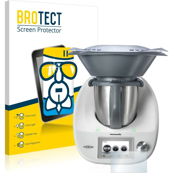 BROTECT AirGlass Flexible Glasfolie für Vorwerk Thermomix TM5 Panzerglasfolie Schutzfolie Glas Folie ? Klar, Extrahart