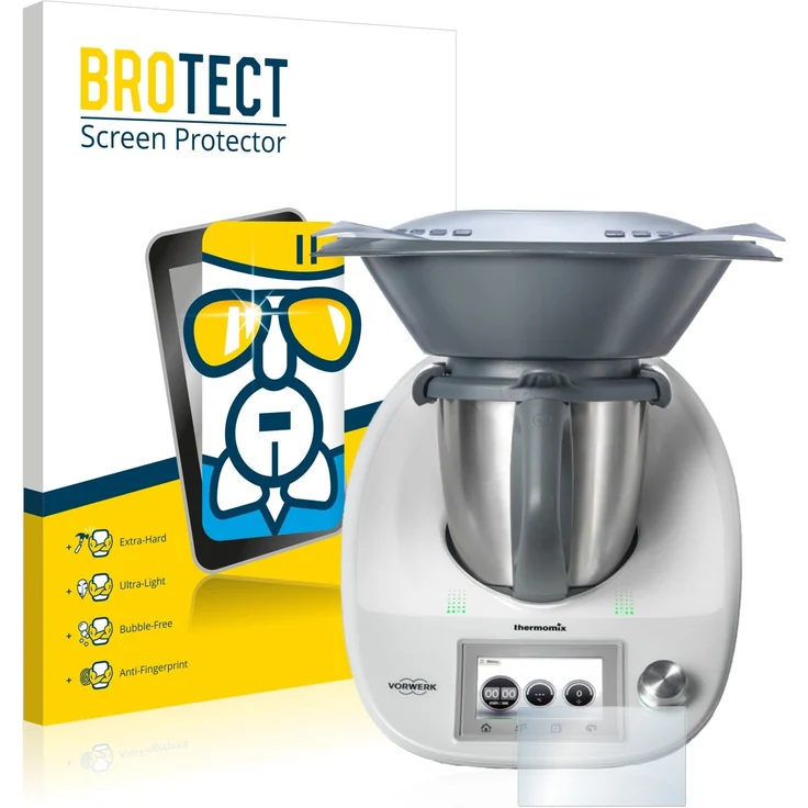 BROTECT AirGlass Flexible Glasfolie für Vorwerk Thermomix TM5 Panzerglasfolie Schutzfolie Glas Folie ? Klar, Extrahart