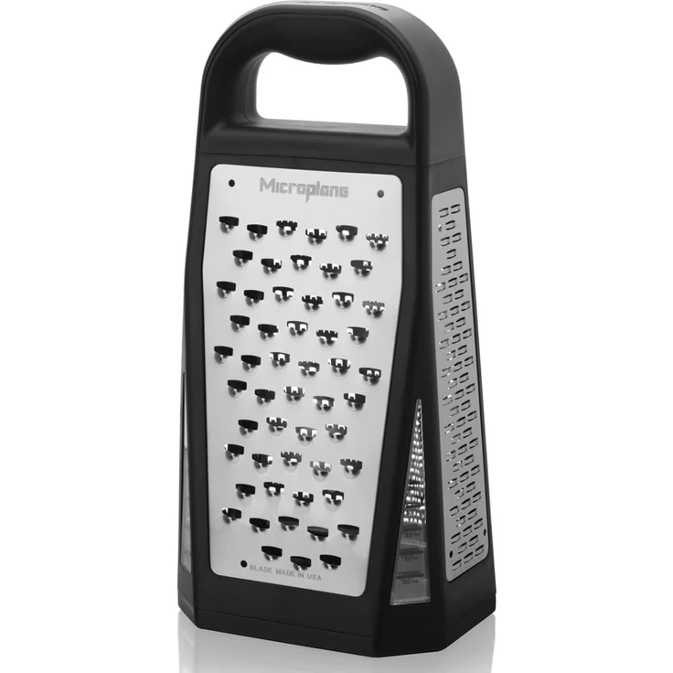 Microplane Turmreibe Elite mit 5 Reibflächen Fein, Grob, Sehr Grob, 2-Wege-Schneide & Raspel - Küchenreibe mit Edelstahl-Klingen – Bild 1