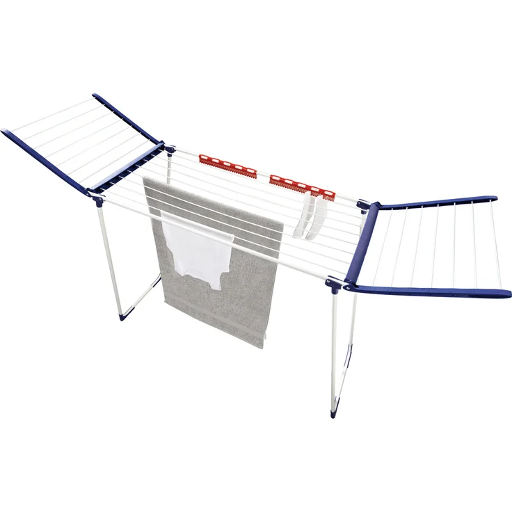Leifheit Standtrockner Pegasus 180 Solid MAXX mit extra langen Trockenstäben, extra hoher Flügelwäschetrockner, transportabler Wäscheständer, energiesparend – Bild 19